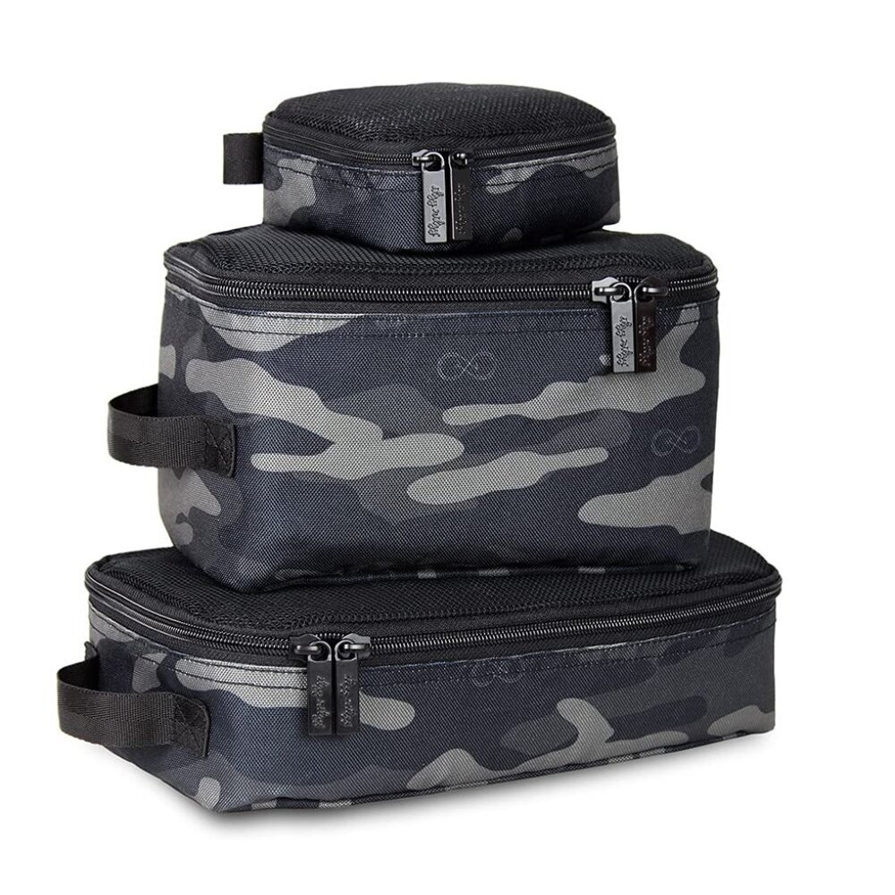 Chelsea + Cole for Packing Cubes – Set of 3 Camo Packing Cubes or Travel Organiz